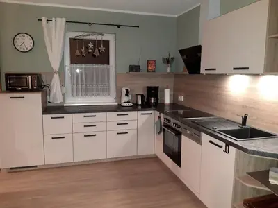 Küche/Küchenzeile in der Unterkunft Ferienhaus am Riesenberg