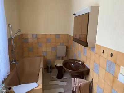 Ein Badezimmer in der Unterkunft Ferienwohnungen Rießling
