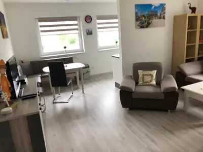 Ein Sitzbereich in der Unterkunft Karins Ferienwohnung