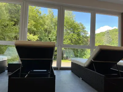 Ein Sitzbereich in der Unterkunft Morada Hotel Alexisbad