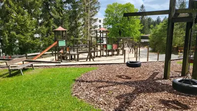 Ein Kinderspielbereich in der Unterkunft Ferienwohnung Bergwichtel Hahnenklee 