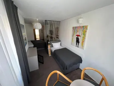 Ein Bett oder Betten in einem Zimmer der Unterkunft Hotel Abtshof