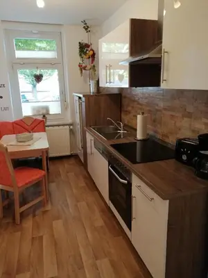 Küche/Küchenzeile in der Unterkunft USIS_FERIENWOHNUNG im Harz