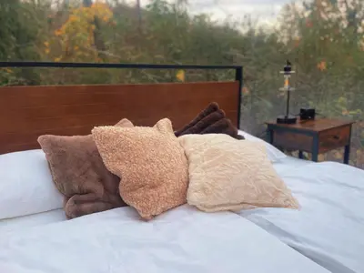 Ein Bett oder Betten in einem Zimmer der Unterkunft Hotel Harzresidenz