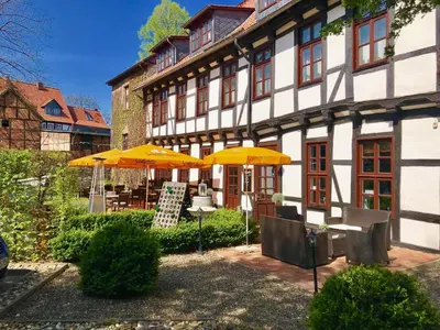 Das Gebäude in dem sich die Pension befindet