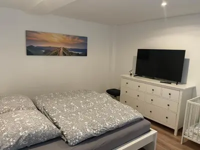TV/Unterhaltungsangebot in der Unterkunft Ferienwohnung Wasserkunst 2
