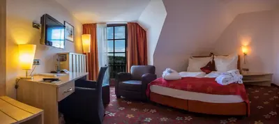 Ein Bett oder Betten in einem Zimmer der Unterkunft Walpurgishof