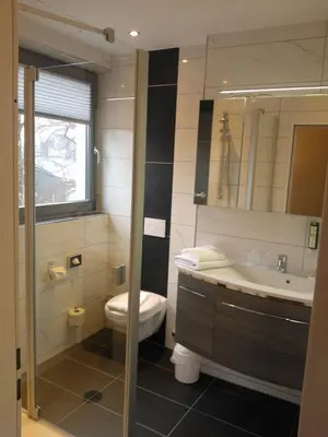 Ein Badezimmer in der Unterkunft Walpurgishof