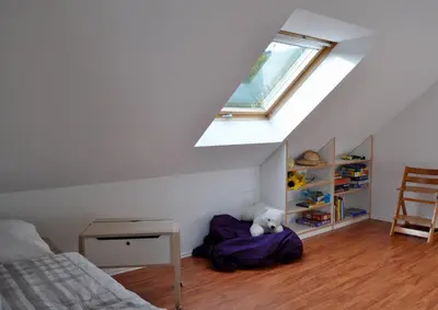 Ein Bett oder Betten in einem Zimmer der Unterkunft Ferienwohnung An der Försterei
