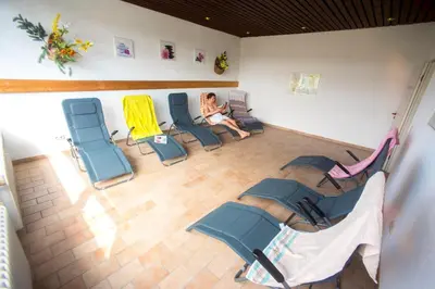 Ein Sitzbereich in der Unterkunft App 365 Panoramic Hohegeiß mit WLan