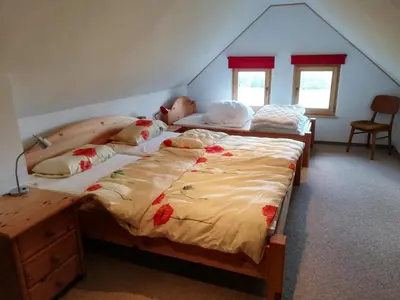 Ein Bett oder Betten in einem Zimmer der Unterkunft Auerberg Blick