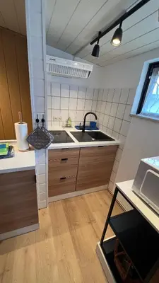 Küche/Küchenzeile in der Unterkunft Ferienwohnung Wetzig W1 - Breite Straße 104 Wernigerode