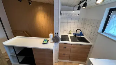 Küche/Küchenzeile in der Unterkunft Ferienwohnung Wetzig W1 - Breite Straße 104 Wernigerode
