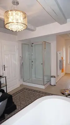 Ein Bett oder Betten in einem Zimmer der Unterkunft Altstadtperle Wernigerode