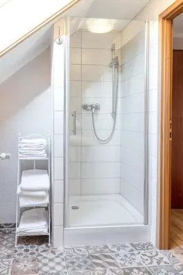 Ein Badezimmer in der Unterkunft Ferienwohnung Ziesing Gernrode