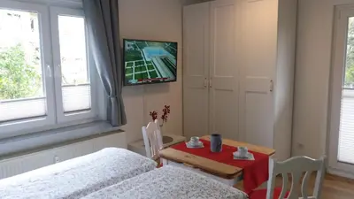 TV/Unterhaltungsangebot in der Unterkunft Appartement An der Radau