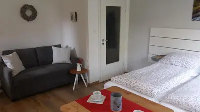 Ein Bett oder Betten in einem Zimmer der Unterkunft Appartement An der Radau