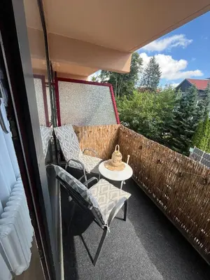Ein Balkon oder eine Terrasse in der Unterkunft Vier Jahreszeiten, Appartment 723, Hahnenklee - Bockswiese