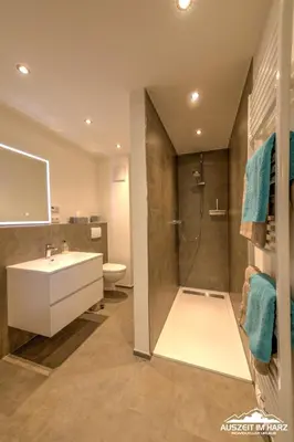 Ein Badezimmer in der Unterkunft Ferienloft am Steinweg