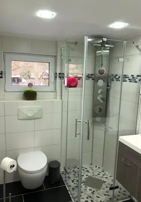 Ein Badezimmer in der Unterkunft Ferienhaus Enno