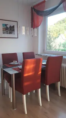 Ein Sitzbereich in der Unterkunft Ferienwohnung Siesta