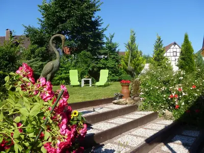 Ein Garten an der Unterkunft Ferienwohnungen Klosterblick