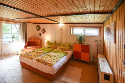 Ein Bett oder Betten in einem Zimmer der Unterkunft Harzglück