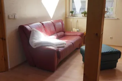 Ein Sitzbereich in der Unterkunft Ferienwohnung Zündholz