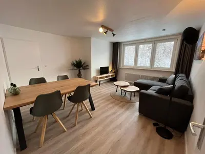 Ein Sitzbereich in der Unterkunft Breeman im Harz