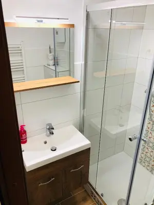 Ein Badezimmer in der Unterkunft Ferienwohnung Rapunzel