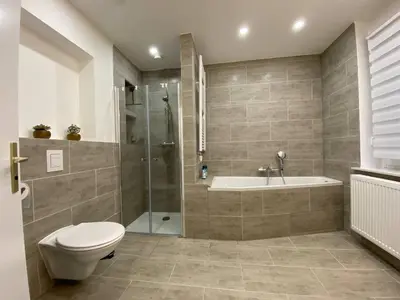 Ein Badezimmer in der Unterkunft Ferienhaus Art Apartment - Harz