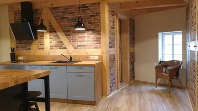 Küche/Küchenzeile in der Unterkunft Ferienhaus Tor zum Münzenberg