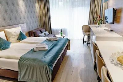 Ein Bett oder Betten in einem Zimmer der Unterkunft Haus am See Luxury HS 228 B
