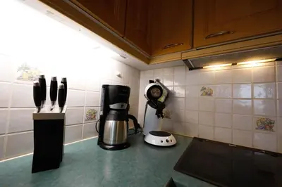 Küche/Küchenzeile in der Unterkunft Ferienwohnung Momo