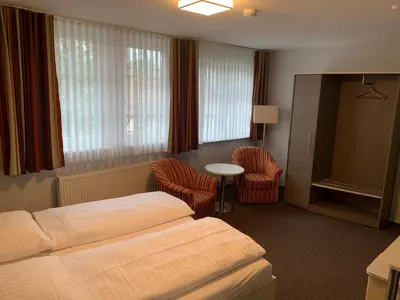 Ein Bett oder Betten in einem Zimmer der Unterkunft Hotel Goldene Krone