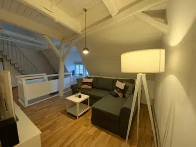 Ein Sitzbereich in der Unterkunft Suite Apartment Quedlinburg Schlosspfad