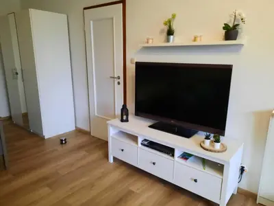 TV/Unterhaltungsangebot in der Unterkunft Ferienwohnung Schneeweißchen an der Therme