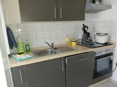 Küche/Küchenzeile in der Unterkunft Ferienwohnung Schöne Ecke