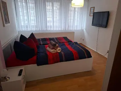 Ein Bett oder Betten in einem Zimmer der Unterkunft Ferienwohnung Schöne Ecke