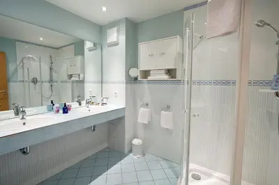 Ein Badezimmer in der Unterkunft Vitalhotel Sonneneck