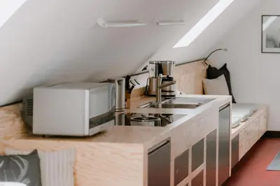 Küche/Küchenzeile in der Unterkunft Appartement Am Salzbergtal