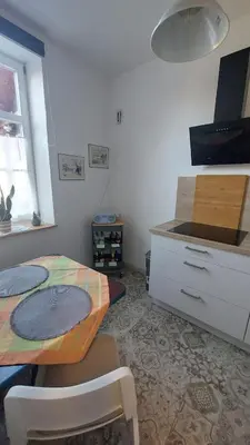 Küche/Küchenzeile in der Unterkunft An der Stadtmauer