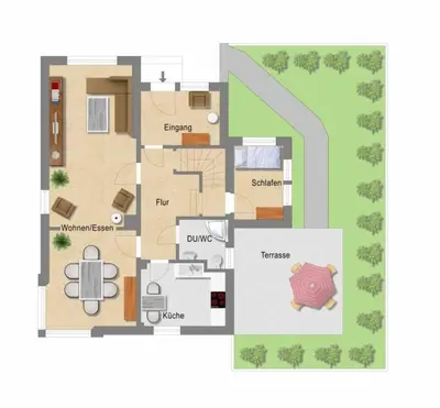 Grundriss der Unterkunft Ferienhaus SweetDreams