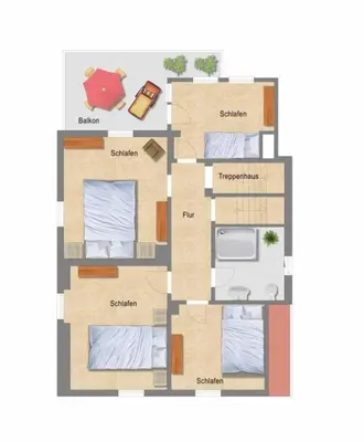 Grundriss der Unterkunft Ferienhaus SweetDreams