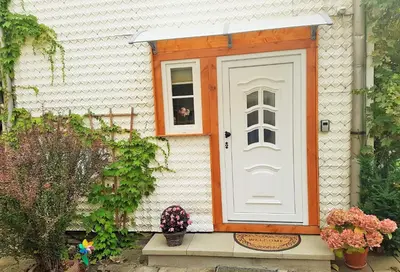 Ein Garten an der Unterkunft Ferienwohnung Himmelpforte 2