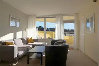 Ein Sitzbereich in der Unterkunft Apartment 257