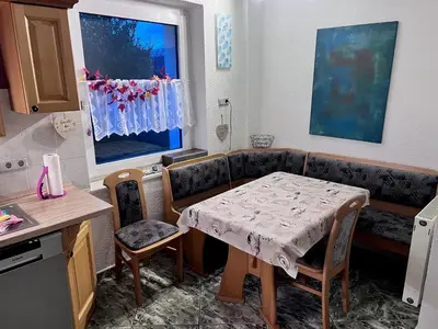 Küche/Küchenzeile in der Unterkunft Ferienhaus am Mühlgraben
