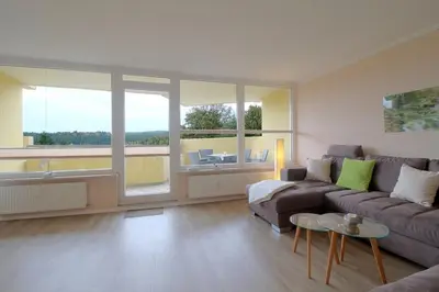 Ein Sitzbereich in der Unterkunft Apartment 410