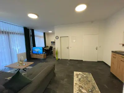 Ein Sitzbereich in der Unterkunft Mariposa 4 incl Pool & Sauna