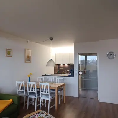 Küche/Küchenzeile in der Unterkunft App 342 gemütlich und mit Weitblick